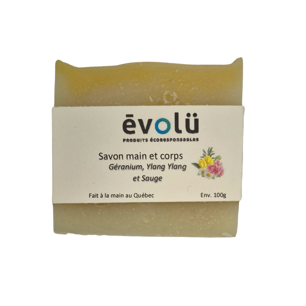 Savon géranium ylang ylang et sauge